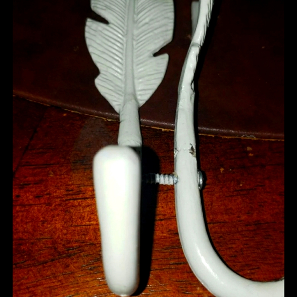 Cool vintage feather key hooks coat hooks hat hooks